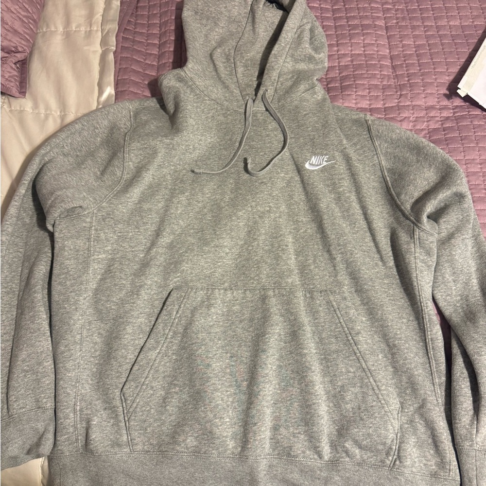 Men Nike hoodie grey size large